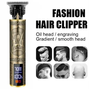 Vintage Cordless Hair Clipper Trimmer USB Fast Charging Portable Electric Shaver Barber Professional Hair Cutting Machine