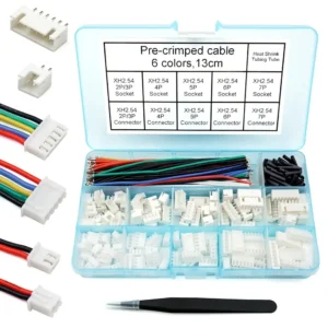 JST-XH 2.54mm Connector Socket Kit with Pre-Crimped 2.54mm Male and Female Cable Wire 2/3/4/5/6/7 Pin Housing JST Connector