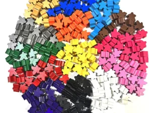 100 Wooden Meeples 14 colors 16mm Extra Board Game Pawns Pieces Replacement Tabletop Gaming components and Upgrade Accessories