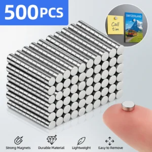 Small Magnets, Refrigerator Magnets of Different Sizes, 3x1 3x2 2x1 3x3 4x2 5x2 6x2mm Mini Magnets for Fridge, Kitchen, Office