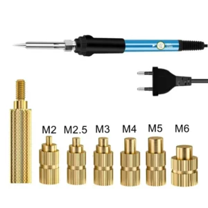 Heat Set Insert Soldering Iron Tip Head M2 M2.5 M3 M4 M5 M6 Hot Melt Insets Nut Brass Embedded Thread Insertion Kit For Plastic