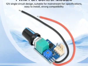 4 Pin PWM Fan Speed Motor Controller With Knob Switch 1-Channel Fan Speed Regulator Electrical Equipment Governor For Laptop Fan