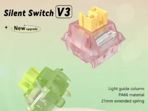Outemu Silent Peach V3 Switch Lubed Silent Lemon V3 Switches Mechanical Keyboard Linear Tactile 5Pin Hot swap PA66 Pre Lubed POM