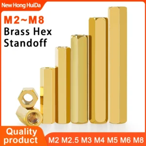 M2 M2.5 M3 M4 M5 M6 M8 Hex Brass Standoff Female Motherboard Spacing Screws Metric Thread Board Rack Stud Standoffs Bolt Spacers