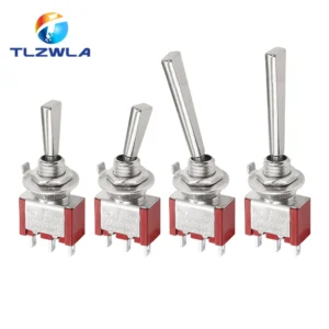 Flat Handle 6mm Panel Mount Mini Toggle Switch 3/6Pins 2/3 Positions ON OFF ON Locking Momentary RC Model Remote Controlller