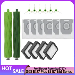 For iRobot Roomba I7 I7+ I8 I3 I6 J7 Plus E5 E7 E&I Series Hepa Filter Side Brush Vacuums Cleaner Dust Bag Replacement Parts