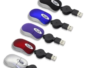 Mini Portable Wired Retractable Mouse Computer Mause Small Hand USB Optical 1000 DPI Office Mice for PC Laptop Notebook for Kids