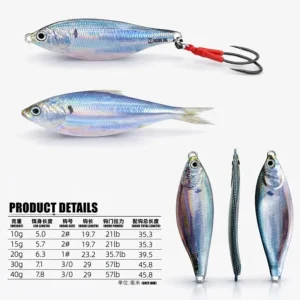 Metal Jig Bait  10g-40g Super Slow Falling Spanish Mackerel Grouper Cast Jigging Bait Lure Seabass Fishing Sp