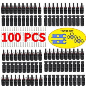 Free Shipping 400/200/100/10 Pcs Solar Connector PV Plug 1000V DC 30A Connectors Kit for Photovoltaic PV/MC Cable 2.5/4/6mm²