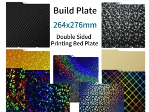 For Anycubic Kobra S1 Plate Pei Sheet 264x276mm Textured Kobra X Combo Build Plate Double Sided PEO PET Kobra S1C build Plate