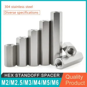 304 stainless steel Spacer Hex Standoff M2 M2.5 M3 M4 M5 M6 Hex Column Pillars Motherboard Standoffs Screw Hexagonal Bolt Spacer