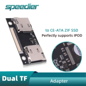 Dual TF To CE Adapter Card for IPOD Classic 3 4 5 6 7Th Video IFlash Industrial PC Recorder Driving Device NAS Perfectly