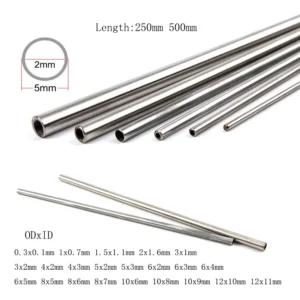 1-10pcs Stainless Tube 304 Stainless Steel Tube Capillary Tube 250/500mm Length 1mm/1.5mm/2mm/3mm/4mm/5mm/6mm/8mm/10mm/12mm