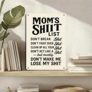 1PC Tin Sign Funny Family Rules - Home/Kitchen Decor, Vintage Wall Art, 8x12 Inches / 20x30 Cm