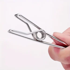 20pcs Stainless Steel Clothes Pins, Durable Clothes Pegs, Multi-Purpose Metal Wire Utility Clips For Laundry Home Kitchen