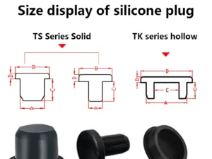 PVC Plug Rubber Plug Silicone Plugs Protective Low Temperature Resistance Stopper Cap Ring Tube Sleeve Washer Black Joint Pipe