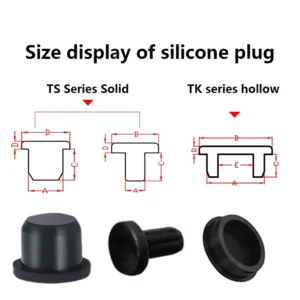 PVC Plug Rubber Plug Silicone Plugs Protective Low Temperature Resistance Stopper Cap Ring Tube Sleeve Washer Black Joint Pipe