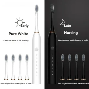 Electric Ultrasonic Toothbrush Six Speed Mode Home Soft Hair USB Charging Waterproof Adult Tooth Cleaner Automatic Couple Set-