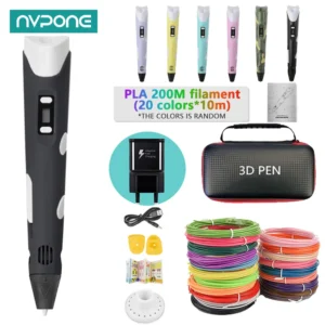 Funny Set DIY 3D Pen for Kids Birthday Chrismas New Years Gift Boy Girls Creative 3D Printing Pen with PLA Filament 3D Pens