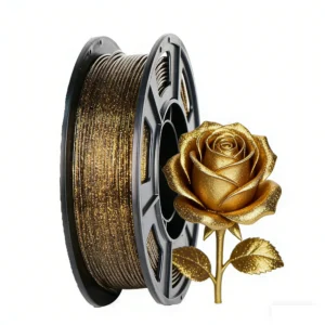 3D Printer Filament Galaxy Glitter PLA Filament 1.75mm 3D Printing Filament, Valentine's gift ,black Glitter Gold,250g,spool