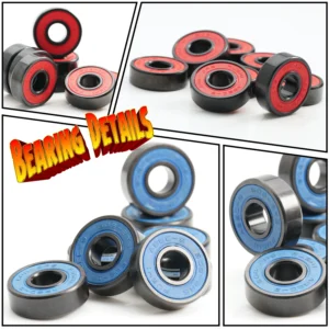 608RS 8*22*7 mm ABEC-9 Skateboard Ball Bearings 8pc/16pc 608 2RS Red Blue Sealed for Inline Skates Roller Skate Scooter Wheels