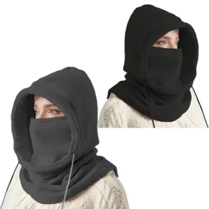 Unisex Winter Balaclava Hat - Windproof Mask with Drawstring, Motorcycle Riding Headwear Warm Winter Hat for Cold Weather
