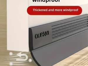 YITAPE 1M Thickened Door Bottom Seal Strip Self-Adhesive Silicone Rubber Weatherstrip Soundproof Windproof Dustproof Gap Sealer