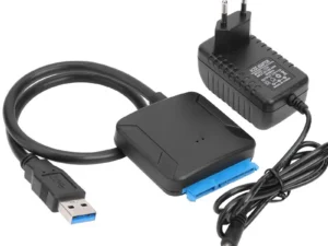 SATA to USB 3.0 Adapter Cable for 3.5/2.5 Inch SSD HDD SATA III Hard Drive Disk Converter Support UASP with 12V Power Adapter