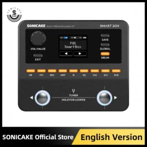 SONICAKE Smart Box Multi-Effects Processor for Guitar Bass 130+ Effects NAM/IR Support, Looper, Built-in Tuner/Metronome QME-20