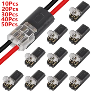 10/20/30/40/50 Pieces 2-Pin Plug Electrical Connector Automotive Wire Cable Automotive Electrical Connector Strip Terminal Connection