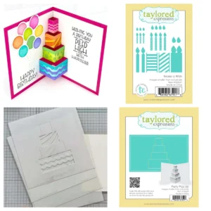 Taylored New Holiday Birthday Party Pop up Die Metal Cut Dies Stamps Tags Birthday DIY Scrapbook Background Clear Stamp Stencils