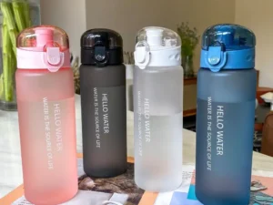 Sports Transparent Water Bottle 780ml Portable Gym Travel Clear Leakproof Drinking Bottle Frosted Bottle
