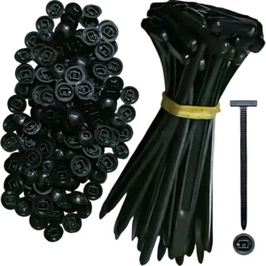 Nylon Universal Cable Tie Buckle-Heavy Duty Zip Ties Holder with Pin & Button Design Plastic Cable Ties Tool Fasteners Car Body