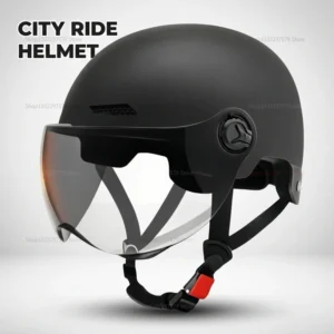 Men's Motorcycle Helmet with Breathable Comfort 3C Certified Safety Gear for Bicycle Electric Scooter Riding Summer Ventilation