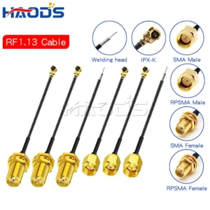 5PCS IPX to SMA Connector Cable SMA Male to uFL/u.FL/IPX to SMA Female RF1.13 RF Coaxial WIFI Antenna Pigtail Extension Cable