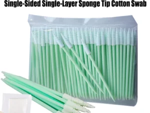 100Pcs/Pack Small Pointed Tips Cloth Head Cleaning Swab Lint Dust Free Sticks for PCB Board Electronics Small Area Camera Optica