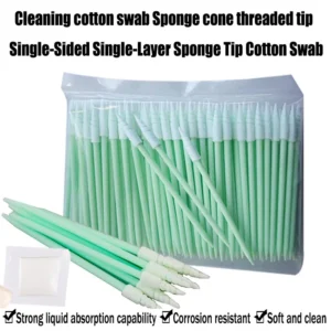 100Pcs/Pack Small Pointed Tips Cloth Head Cleaning Swab Lint Dust Free Sticks for PCB Board Electronics Small Area Camera Optica