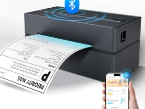 Thermal Label Printer Portable No Ink Required 203DPI 4x6 for Small Business Bluetooth USB High Speed Express Airway Bill