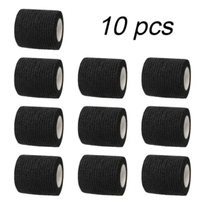 Black Sports Self-Adhesive Elastic Bandage with 4.8-Meter Elastic Knee Pads, 18 Colors for Fingers, Ankles, Palms, and Shoulders