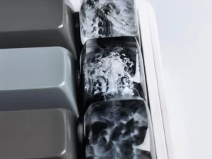 Mechanical Keyboard DIY Resin Drip Glue Snow Mountain Keycap Cross Shaft Custom ESC Gift List Fuji Mountain Transparent Keycap