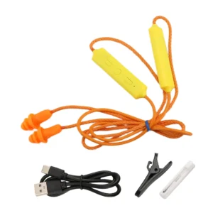 B13C Ear Plugs Bluetooth Earphone for Work, Noise Suppression, Hearing Protection,Construction Sites, Noisy Places Orange