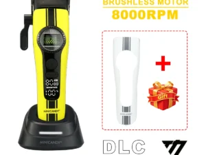 JUCAI MINICANDY F1 External Rotor Brushless Motor Men's Hair Clipper DLC 8000RPM Base Charger Professional Hair Cutting Machine