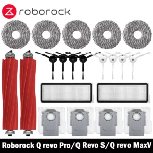 Roborock Q Revo MaxV / Q Revo S / Q Revo Pro Robot Aspirador Accesorio Bolsa De Polvo Cepillo Lateral Principal Filtro HEPA Paño