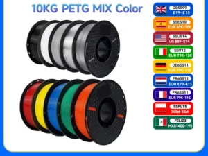 10/5kg PETG Filament For 3D Printer Plastic Material 22LBS 1.75mm Non-Toxic Eco-Friendly PETG 3D Filament Consumables for Ender