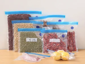 10Pcs Vacuum Sealed Food Bags Food Storage Bag with Sealing Pump Household Food Sealer Air Valve Bag Sealing Small Large Size