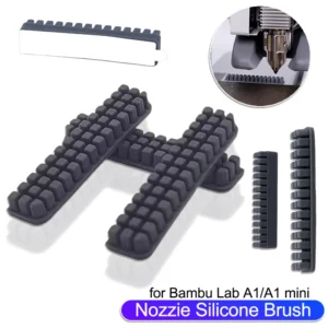 For Bambu Lab A1 Mini Nozzle Wiper Nozzle Brush Silicone Brush Hotbed Mounted For Bambu Lab 3D Printers Lab A1 Mini Accessories