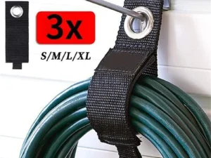 3pcs Heavy-Duty Storage Straps Reusable Extension Cord Organizer Cable Ties Hose Storage Accessory Holder Garage Organization