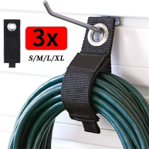 3pcs Heavy-Duty Storage Straps Reusable Extension Cord Organizer Cable Ties Hose Storage Accessory Holder Garage Organization