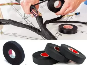 15 Meter Heat-resistant Flame Retardant Tape Coroplast Adhesive Cloth Tape For Car Cable Harness Wiring Loom Protection