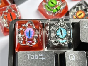 Evil Eyes DIY Mechanical Keyboard Resin Keycaps Artisan Customized Pretty Sun And Moon/Stars Design Custom Keycaps for Keyboard